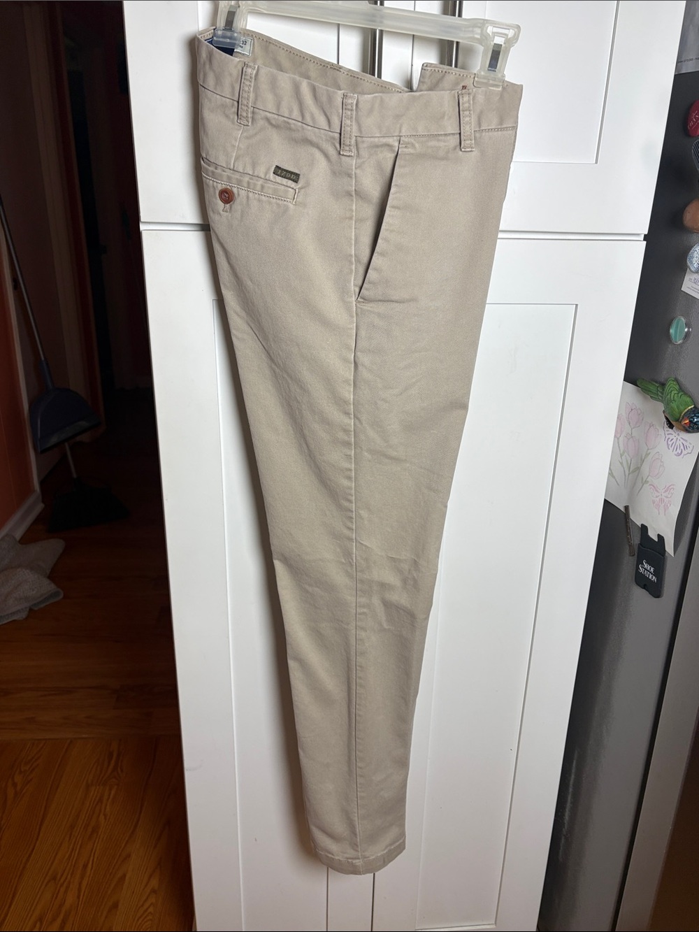 Izod Men's Chino Pants in Light Khaki